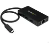 Image de Hub USB 3.0 - STARTECH - USB-C - 3 ports USB-A - Gigabit Ethernet - Compact et léger
