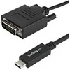 Image de StarTech.com USB-C to DVI Cable - 6 ft / 2m - 1080p - 1920x1200 - USB-C DVI Monitor Cable - USB C Cable - Computer Monitor Cable (CDP2DVIMM2MB) - cable USB / DVI - 24 pin USB-C pour DVI-D - 2 m