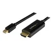 Image de StarTech.com Cable adaptateur Mini DisplayPort vers HDMI de 5 m - Convertisseur Mini DP vers HDMI avec cable integre - 4K 30 Hz - Noir - cable adaptateur - DisplayPort / HDMI - 5 m