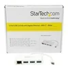 Image de StarTech.com USB C vers Ethernet avec hub USB a 3 ports - Blanc - Gigabit Ethernet - Hub USB 3.0 - Compatible Thunderbolt 3 (HB30C3A1GEA) - concentrateur (hub) - 3 ports