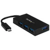 Image de StarTech.com Hub USB C - 4 ports - USB 3.0 - Compact - USB-C vers 4x USB-A - Concentrateur USB Type-C - Adaptateur d'alimentation inclus - concentrateur (hub) - 4 ports
