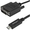 Image de StarTech.com 3.3 ft / 1 m USB-C to DVI Cable - USB Type-C Video Adapter Cable - 1920 x 1200 - Black (CDP2DVIMM1MB) - cable USB / DVI - 24 pin USB-C pour DVI-D - 1 m