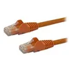 Image de StarTech.com Cable reseau Cat6 UTP sans crochet - 50 cm Orange - Cordon Ethernet RJ45 anti-accroc - Cable patch - cable reseau - 50 cm - orange