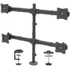 Image de StarTech.com Support de bureau pour 4 ecrans a fixation VESA jusqu'a 27 et 8 kg - Bras d'ecran articule en acier robuste kit de montage - bras reglable - pour 4 moniteurs