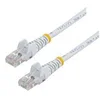 Image de StarTech.com Cable reseau Cat5e UTP sans crochet - 50 cm Blanc - Cordon Ethernet RJ45 anti-accroc - Cable patch - cordon de raccordement - 50 cm - blanc