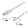 Image de StarTech.com Cable USB multi connecteur de 1 m - Lightning, USB-C, Micro USB (LTCUB1MGR) - cable USB - 1 m