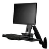Image de StarTech.com Support de bureau debout mural pour ecran a fixation VESA jusqu'a 24 et 8 kg - Bras articule pour moniteur (WALLSTS1) kit de montage - pour moniteur - noir
