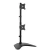 Image de StarTech.com Support de bureau vertical pour deux ecrans a fixation VESA jusqu'a 27 - Support moniteur reglable multi-ecrans - Acier pied - pour 2 moniteurs - noir