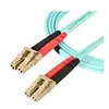 Image de StarTech.com Aqua OM4 Duplex Multimode Fiber - 16 ft / 5m - 100 Gb - 50/125 - OM4 Fiber - LC to LC Fiber Patch Cable (450FBLCLC5) - cable reseau - 5 m - turquoise