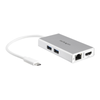 Image de StarTech.com Adaptateur multiport USB-C, station d'accueil de voyage USB-C avec HDMI 4K, pass-through d'alimentation 60 W, GbE, hub USB-A 3.0 2 points, blanc - Station d'accueil USB-C portable (DKT30CHPDW) - station d'accueil - USB-C / Thunderbolt 3 - HDM