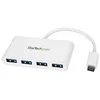 Image de StarTech.com Hub USB-C - Hub USB 3.0 a 4 ports compact - USB-C vers 4x USB-A - Adaptateur USB C - Alimente par bus - Blanc (HB30C4ABW) - concentrateur (hub) - 4 ports