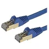 Image de StarTech.com 3m CAT6A Ethernet Cable, 10 Gigabit Shielded Snagless RJ45 100W PoE Patch Cord, CAT 6A 10GbE STP Network Cable w/Strain Relief, Blue, Fluke Tested/UL Certified Wiring/TIA - Category 6A - 26AWG (6ASPAT3MBL) - cordon de raccordement - 3 m - ble