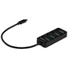 Image de StarTech.com Hub USB 3.0 Type-C a 4 ports avec interrupteurs marche/arrêt (HB30C4AIB) - concentrateur (hub) - 4 ports