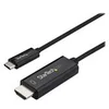 Image de StarTech.com Cable USB C vers HDMI 6 pieds (2 m), cable adaptateur video USB Type C 4K 60 Hz vers HDMI 2.0, compatible Thunderbolt 3, ordinateur portable vers moniteur/ecran HDMI, cable DP 1.2 Alt Mode HBR2, noir - cable video USB-C 4K (CDP2HD2MBNL ) - ca
