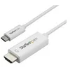 Image de StarTech.com 3ft (1m) USB C to HDMI Cable, 4K 60Hz USB Type C to HDMI 2.0 Video Adapter Cable, Thunderbolt 3 Compatible, Laptop to HDMI Monitor/Display, DP 1.2 Alt Mode HBR2 Cable, White - 4K USB-C Video Cable (CDP2HD1MWNL) - cable adaptateur - HDMI / USB