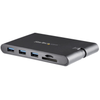 Image de StarTech.com USB C Multiport Adapter, USB Type-C Mini Dock with HDMI 4K or 1080p VGA Video, 100W PD Passthrough, 3x USB 3.0, Gigabit Ethernet, SD MicroSD Card Reader, USB 3.0 Adapter - USB C HDMI Travel Dock (DKT30CHVSCPD) - station d'accueil - USB-C -