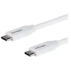 Image de StarTech.com Cable USB-C vers USB-C avec Power Delivery 5A de 2 m - Cordon USB 2.0 Type-C certifie USB-IF - Blanc - Cable USB de type-C - 24 pin USB-C pour 24 pin USB-C - 2 m