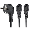 Image de StarTech.com Cable d'alimentation PC - Cordon secteur en Y Schuko vers C13 de 2 m - Prise europeenne vers 2x C13 - cable d'alimentation - power CEE 7/7 pour power IEC 60320 C13 - 2 m