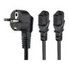Image de StarTech.com Cordon d'alimentation PC en Y avec prise Schuko vers C13 - 2 m
