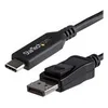 Image de StarTech.com Cable adaptateur USB-C vers DisplayPort de 1,8 m - 8K a 30 Hz - Compatible Thunderbolt 3 - HBR3 (CDP2DP146B) - adaptateur video externe - noir