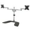 Image de StarTech.com Pied pour ecran PC a double affichage - Multidirectionnel - Support de moniteur jusqu'a 32 en acier et aluminium (ARMDUALSS) pied - pour 2 moniteurs - noir, argent
