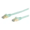 Image de StarTech.com Cable reseau Ethernet RJ45 Cat6 de 7 m - Cordon de brassage blinde Cat 6 STP sans crochet - Fil Gigabit aqua (6ASPAT7MAQ) - cordon de raccordement - 7 m - turquoise