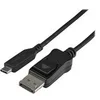 Image de StarTech.com Cable adaptateur USB-C vers DisplayPort de 1 m - 8K a 30 Hz - HBR3 - Compatible Thunderbolt 3 - adaptateur video externe - noir