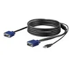 Image de StarTech.com 10 ft. (3 m) USB KVM Cable for StarTech.com Rackmount Consoles - VGA and USB KVM Console Cable (RKCONSUV10) - cable video / USB - 3 m