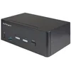 Image de StarTech.com Commutateur KVM HDMI 2.0, 2 Ports, 2 ecrans - 4K 60Hz Ultra HDR - KVM de Bureau 4K HDMI 2.0 avec Hub USB 3.0, 2 Ports (5Gbps) et 4x USB 2.0 HID, Audio - TAA (SV231DHU34K6) - commutateur ecran-clavier-souris/audio - 2 ports - Conformite TAA