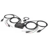 Image de StarTech.com Switch KVM DisplayPort 2 Ports- 4K 60 Hz - Commutateur KVM USB DP 1.2 UHD avec Cables 1,2 m Integres Audio - Alimente par Bus - Commutation a Distance 1,5 m avec Bouton (SV211DPUA4K) - commutateur ecran-clavier-souris/audio - 2 ports