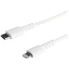 Image de StarTech.com Cable USB-C vers Lightning Blanc Robuste 1 m - Cable de Charge/Synchronistation USB Type C vers Lightning Fibre Aramide - iPad/iPhone 12 Certifie Apple Mfi (RUSBCLTMM1MW) - cable Lightning - Lightning / USB 2.0 - 1 m