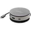 Image de StarTech.com Adaptateur Multiport USB-C - Mini Dock USB 3.1 10Gbps Type-C avec 4K 60Hz HDMI/DisplayPort ou 1080p VGA - 75W PD Passthrough, Hub USB 3 Ports, GbE - Station d'Accueil Mobile (DKT31CHDVCM) - station d'accueil - USB-C 3.1 Gen 2 - VGA, HDMI, DP
