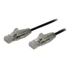 Image de StarTech.com Cable reseau Ethernet RJ45 Cat6 de 1 m - Cordon de brassage mince Cat 6 UTP sans crochet - Fil Gigabit noir (N6PAT100CMBKS) - cordon de raccordement - 1 m - noir
