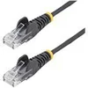 Image de StarTech.com 2m Slim LSZH CAT6 Ethernet Cable, 10 Gigabit Snagless RJ45 100W PoE Patch Cord, CAT 6 10GbE UTP Network Cable w/Strain Relief, Black, Fluke Tested/ETL, Low Smoke Zero Halogen - Category 6 - 28AWG (N6PAT200CMBKS) - cordon de raccordement - 2 m
