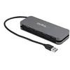Image de StarTech.com Hub USB 3.0 a 4 Ports - USB-A vers 4x USB-A - Mini Hub USB 3.1 Gen 1 Type-A SuperSpeed 5Gbps - Alimente par Bus - Concentrateur USB avec Cable 28cm et Gestion des Cables (HB30AM4AB) - concentrateur (hub) - 4 ports