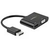 Image de StarTech.com DisplayPort to HDMI VGA Adapter, DisplayPort 1.2 HBR2 to HDMI 2.0 (4K 60Hz) or VGA 1080p Converter Dongle, DP to HDMI or VGA Monitor Adapter, Digital Video Display Adapter - Multiport Video Dongle (DP2VGAHD20) - adaptateur video - DisplayPort