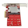 Image de StarTech.com Dual M.2 PCIe SSD Adapter Card, x8 / x16 Dual NVMe or AHCI M.2 SSD to PCI Express 3.0, M.2 NGFF PCIe (M-Key) Compatible, Vented, Supports 2242, 2260, 2280, JBOD, Mac PC - Full/Low-Profile Brackets (PEX8M2E2) - adaptateur d'interface - M.2 C