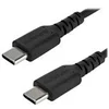 Image de StarTech.com Cable de Chargement USB-C 1m - Cordon de Chargement USB 2.0 Type C vers USB-C pour PC Portable - Gaine TPE Fibre Aramide M/M 60W Noir - Samsung S10 S20 iPad Pro MS Surface (RUSB2AC1MB) - Cable USB de type-C - 24 pin USB-C pour 24 pin USB-C -