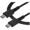 Image de StarTech.com Cable de Chargement USB-C 2m - Cordon de Chargement USB 2.0 Type C vers USB-C pour PC Portable - Gaine TPE Fibre Aramide M/M 60W Noir - Samsung S10 S20 iPad Pro MS Surface (RUSB2CC2MB) - Cable USB de type-C - 24 pin USB-C pour 24 pin USB-C -