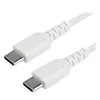 Image de StarTech.com Cable de Chargement USB-C 2m - Cordon de Chargement USB 2.0 Type C vers USB-C pour PC Portable - Gaine TPE Fibre Aramide M/M 60W Blanc - Samsung S10 S20 iPad Pro MS Surface (RUSB2CC2MW) - Cable USB de type-C - 24 pin USB-C pour 24 pin USB-C -