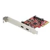 Image de StarTech.com PCIe USB 3.1 Card, 2x USB C 3.1 Gen 2 10Gbps, PCIe Gen 3 x4, ASM3142 Chipset, USB Type-C PCI Express Card, 2-Port USB 3.2 Gen 2x1 Expansion Add-On Card, Windows, macOS, Linux - Full/Low-Profile - adaptateur USB - PCIe 3.0 x4 - USB-C 3.1 Gen 2
