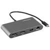 Image de StarTech.com Mini Dock Thunderbolt 3 - Station d'Accueil TB3 a Double ecran - DisplayPort 4K 60Hz - 1x USB-A (3.2) GbE - Cable 28cm - Adaptateur Multiport pour PC Portable - Mac/Windows (TB3DKM2DPL) - station d'accueil - Thunderbolt 3 - 2 x DP - 1GbE