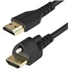 Image de StarTech.com Cable HDMI 2m avec Vis de Fixation - 4K 60Hz HDR - Cable ecran High Speed HDMI 2.0 - Connecteur Verouille par Vis pour Connection Optimale - Cable HDMI avec Ethernet - M/M (HDMM2MLS) - cable HDMI avec Ethernet - 2 m