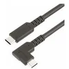 Image de StarTech.com 3ft (1m) Rugged Right Angle USB-C Cable, USB 10 Gbps, USB C to C Data Transfer Cable, 4K 60Hz DP Alt Mode, 100W Power Delivery - 90 Degree USB-C Cable (RUSB31CC1MBR) - Cable USB de type-C - 24 pin USB-C pour 24 pin USB-C - 1 m
