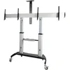 Image de Startech.com Stndmtvduo Support Pour Téléviseur 152,4 Cm (60") Noir, Argent