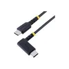 Image de StarTech.com 3ft (1m) USB C Charging Cable Right Angle, 60W PD 3A, Heavy Duty Fast Charge USB-C Cable, USB 2.0 Type-C, Durable and Rugged Aramid Fiber, S20/iPad/Pixel - High Quality USB Charging Cord (R2CCR-1M-USB-CABLE) - Cable USB de type-C - 24 pin USB