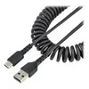 Image de StarTech.com Cable USB vers USB-C de 1m - Cordon USB USB-C Enroule a Usage Intensif - Cable USB-A vers USB-C en Fibre Aramide Robuste - Chargeur USB-C M/M - Adaptateur TB3 Noir (R2ACC-1M-USB-CABLE) - Cable USB de type-C - USB pour 24 pin USB-C - 1 m
