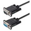 Image de StarTech.com 3m RS232 Serial Null Modem Cable, Crossover Serial Cable w/Al-Mylar Shielding, DB9 Serial COM Port Cable Female to Male, Compatible w/DTE Devices - Tool-Less Design w/Thumbscrews, Black, F/M (9FMNM-3M-RS232-CABLE) - cable de modem nul - DB-9
