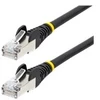 Image de StarTech.com 1m CAT6a Ethernet Cable - Black - Low Smoke Zero Halogen (LSZH) - 10GbE 500MHz 100W PoE++ Snagless RJ-45 w/Strain Reliefs S/FTP Network Patch Cord - cordon de raccordement - 1 m - noir