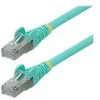 Image de StarTech.com 2m CAT6a Ethernet Cable - Aqua - Low Smoke Zero Halogen (LSZH) - 10GbE 500MHz 100W PoE++ Snagless RJ-45 w/Strain Reliefs S/FTP Network Patch Cord - cordon de raccordement - 2 m - turquoise